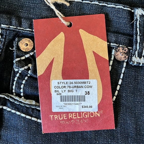 True Religion Billy SuperT jeans size 38 NWT - Picture 9 of 11